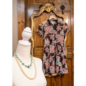 Adorable Transparent Floral Overlay Top